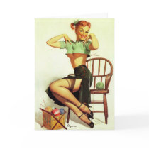 Vintage retro Gil Elvgren Knitting Pin Up Girl Cards