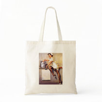Vintage Retro Gil Elvgren Nurse Pin Up Girl Canvas Bags