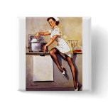 Vintage Retro Gil Elvgren Nurse Pin Up Girl buttons