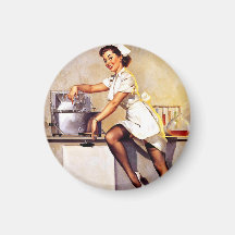 Vintage Retro Gil Elvgren Nurse Pin Up Girl Fridge Magnets