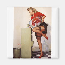 Vintage Retro Gil Elvgren Office Pinup Girl Magnets
