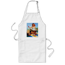 Vintage Retro Gil Elvgren Picnic Pin Up Girl Apron