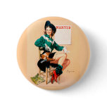 Vintage Retro Gil Elvgren Pin Up Girl buttons