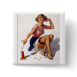 Vintage Retro Gil Elvgren Pin Up Girl buttons