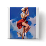 Vintage Retro Gil Elvgren Pin Up Girl buttons