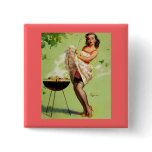 Vintage Retro Gil Elvgren Pin Up Girl buttons