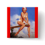 Vintage Retro Gil Elvgren Pin Up Girl buttons