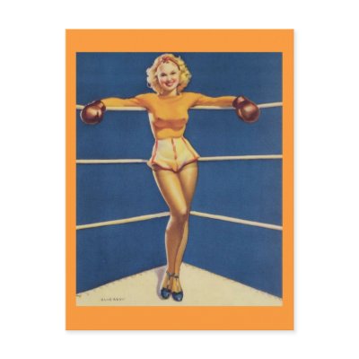 Vintage Retro Gil Elvgren Pin Up Girl Cards Post Card by vintagegiftmall