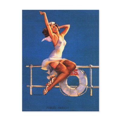 Vintage Retro Gil Elvgren Pin Up Girl Cards Postcards by vintagegiftmall
