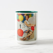 Vintage Retro Gil Elvgren Pin Up Girl Coffee Mugs