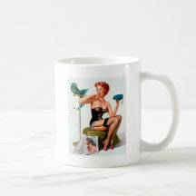 Vintage Retro Gil Elvgren Pin Up Girl Coffee Mugs