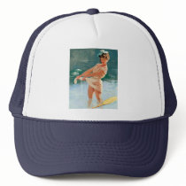 Vintage Retro Gil Elvgren Pin Up Girl Mesh Hat