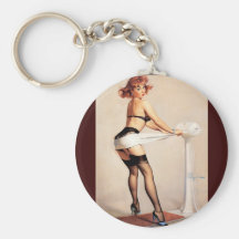 Vintage Retro Gil Elvgren Pin Up Girl Key Chains