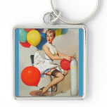 Vintage Retro Gil Elvgren Pin Up Girl keychains