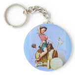 Vintage Retro Gil Elvgren Pin Up Girl keychains