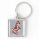 Vintage Retro Gil Elvgren Pin Up Girl keychains