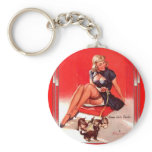 Vintage Retro Gil Elvgren Pin Up Girl keychains