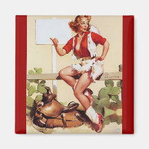 Vintage Retro Gil Elvgren Pin Up Girl Fridge Magnets
