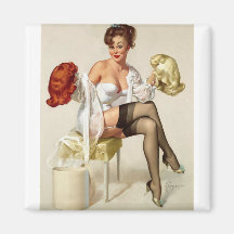 Vintage Retro Gil Elvgren Pin Up Girl Magnet