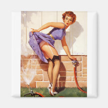 Vintage Retro Gil Elvgren Pin Up Girl Magnet