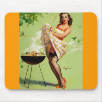 Vintage Retro Gil Elvgren Pin Up Girl Mousepads