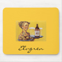 Vintage Retro Gil Elvgren Pin Up Girl Mousepads