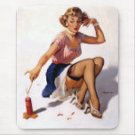 Vintage Retro Gil Elvgren Pin Up Girl mousepads