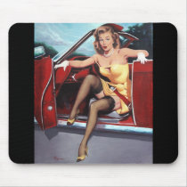 Vintage Retro Gil Elvgren Pin Up Girl Mouse Pads