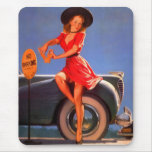 Vintage Retro Gil Elvgren Pin Up Girl Mousepad