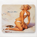 Vintage Retro Gil Elvgren Pin Up Girl Mousepads