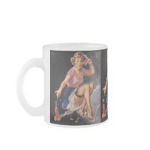 Vintage Retro Gil Elvgren Pin Up Girl Coffee Mugs