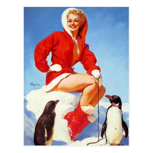 Vintage Retro Gil Elvgren Pin Up Girl Post Cards