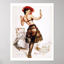 Vintage Retro Gil Elvgren Pin Up Girl Poster