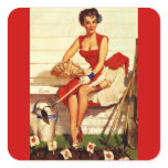 Vintage Retro Gil Elvgren Pin Up Girl stickers