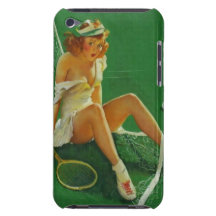 Vintage Retro Gil Elvgren Tennis Pinup Girl Barely There iPod Case