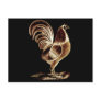 Vintage Retro Golden Rooster Altered Light Design Postcards