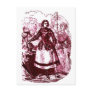 Vintage Retro Joan Of Arc Pink Wine Design Post Cards