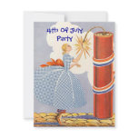 Vintage Retro Light Fire-Cracker Party Invitation