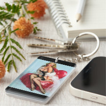 Vintage Retro Pinup Art Gil Elvgren Pin Up Girl Acrylic Key Chain