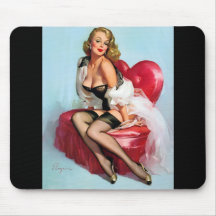 Vintage Retro Pinup Art Gil Elvgren Pin Up Girl Mousepads