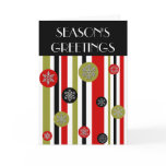 vintage retro stripes, SEASON'S GREETINGS cards