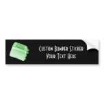 Vintage Retro Toaster Design - Green bumper stickers