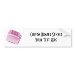 Vintage Retro Toaster Design - Pink bumper stickers