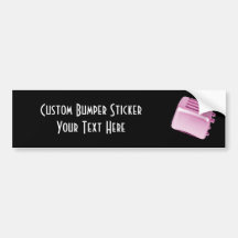 Vintage Retro Toaster Design - Pink Bumper Sticker