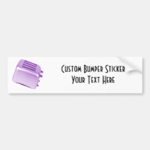 Vintage Retro Toaster Design - Purple Bumper Stickers