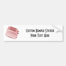 Vintage Retro Toaster Design - Red Bumper Sticker