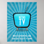 Vintage Retro TV Television Poster posters