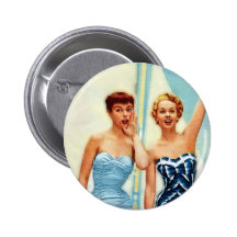Vintage Retro Women 60s Swimwear Surfs Up! Pin