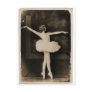 Vintage Retro Women Ballet Dancer Woman Postcard