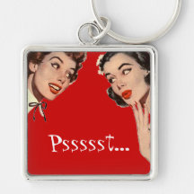 Vintage Retro Women Gossips Key Chain